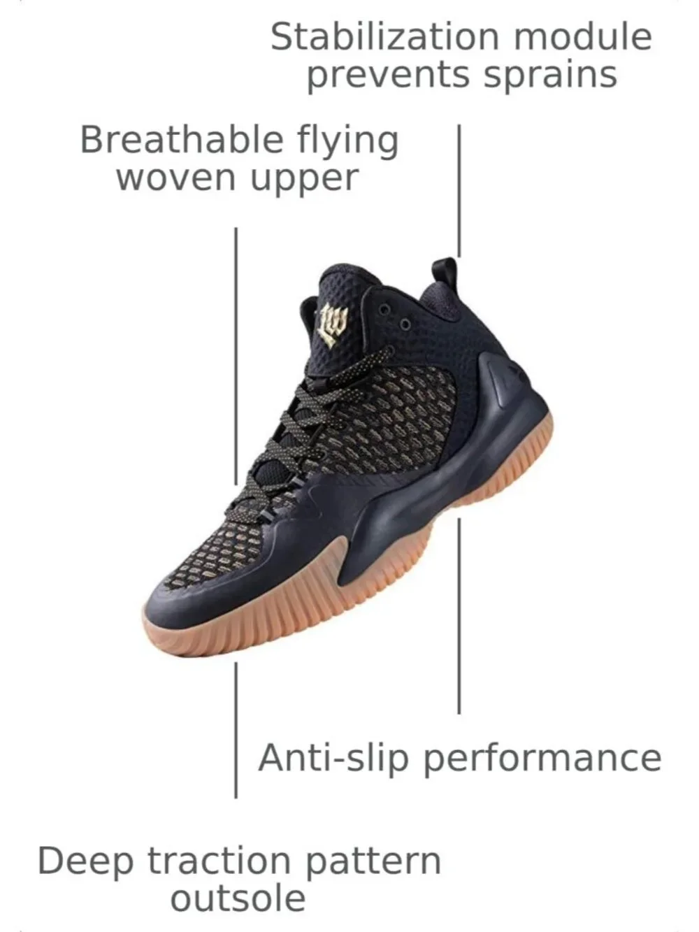 Men's Sandy Brown Lou Williams Streetball Outdoor Breathable Basketball Shoes